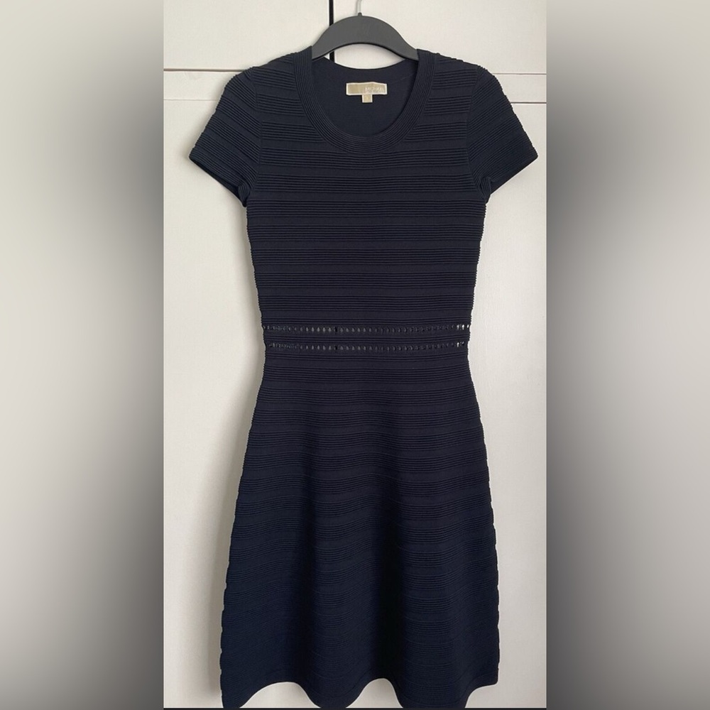 NWT Michael Kors dark Navy fit and flare dress